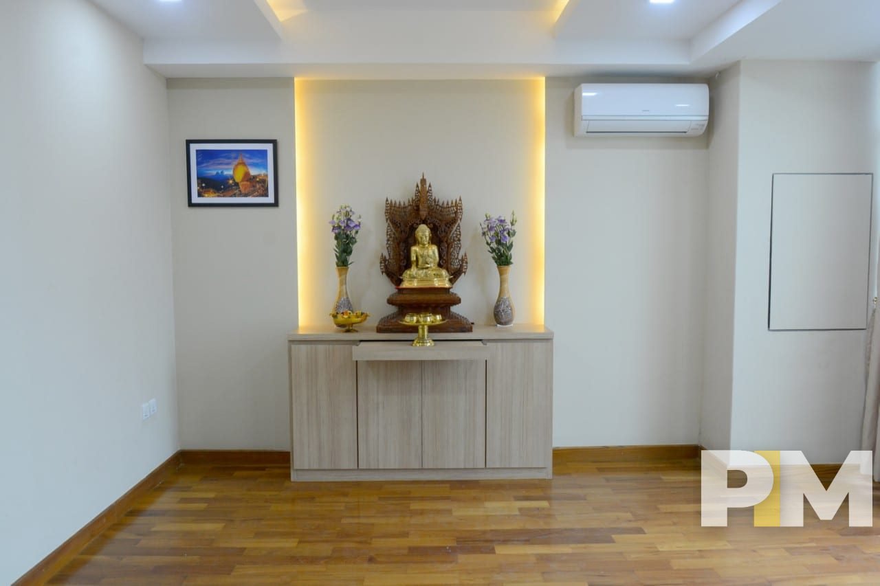 prayer room with air conditioner - Yangon Property
