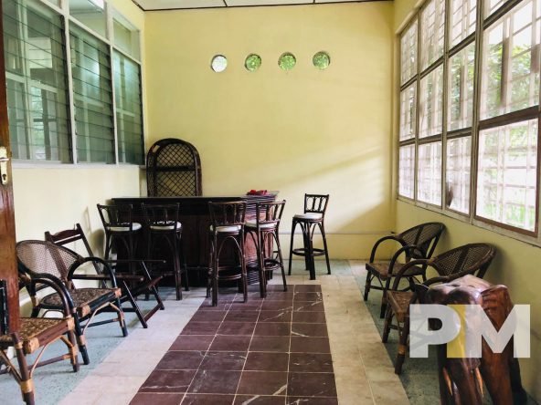 room with chairs - property in Yangon