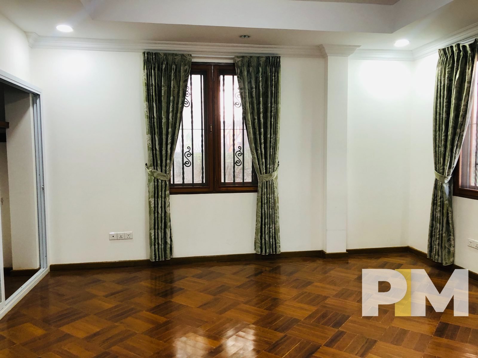 room with curtains - properties in Yangon