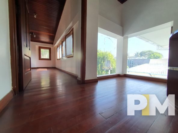 room with large glass window - Myanmar Property