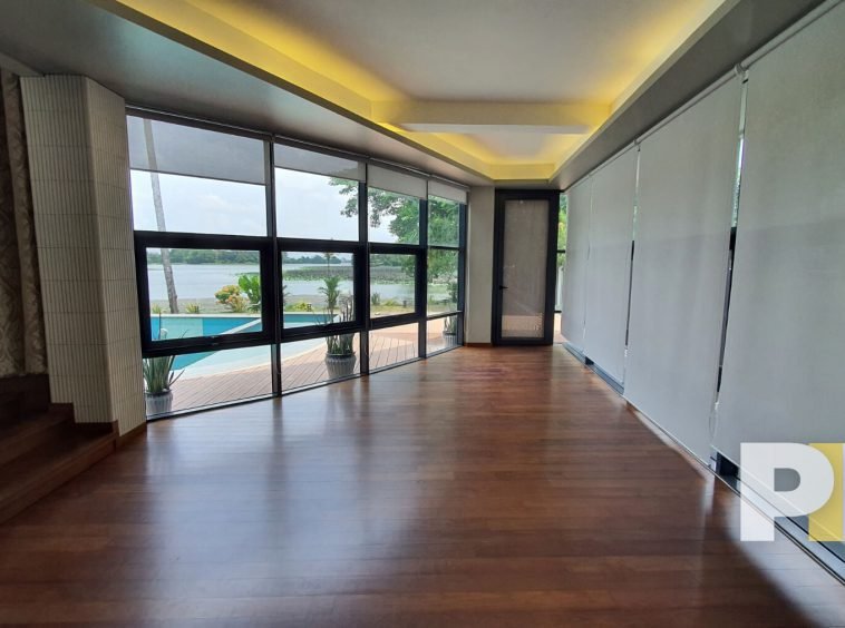room with large glass window - Yangon Property
