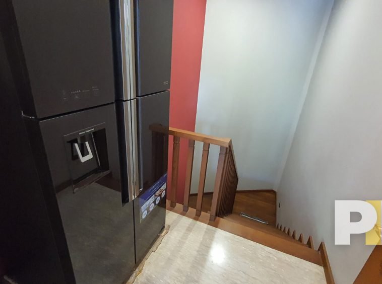 staircase with fridge - properties in Yangon