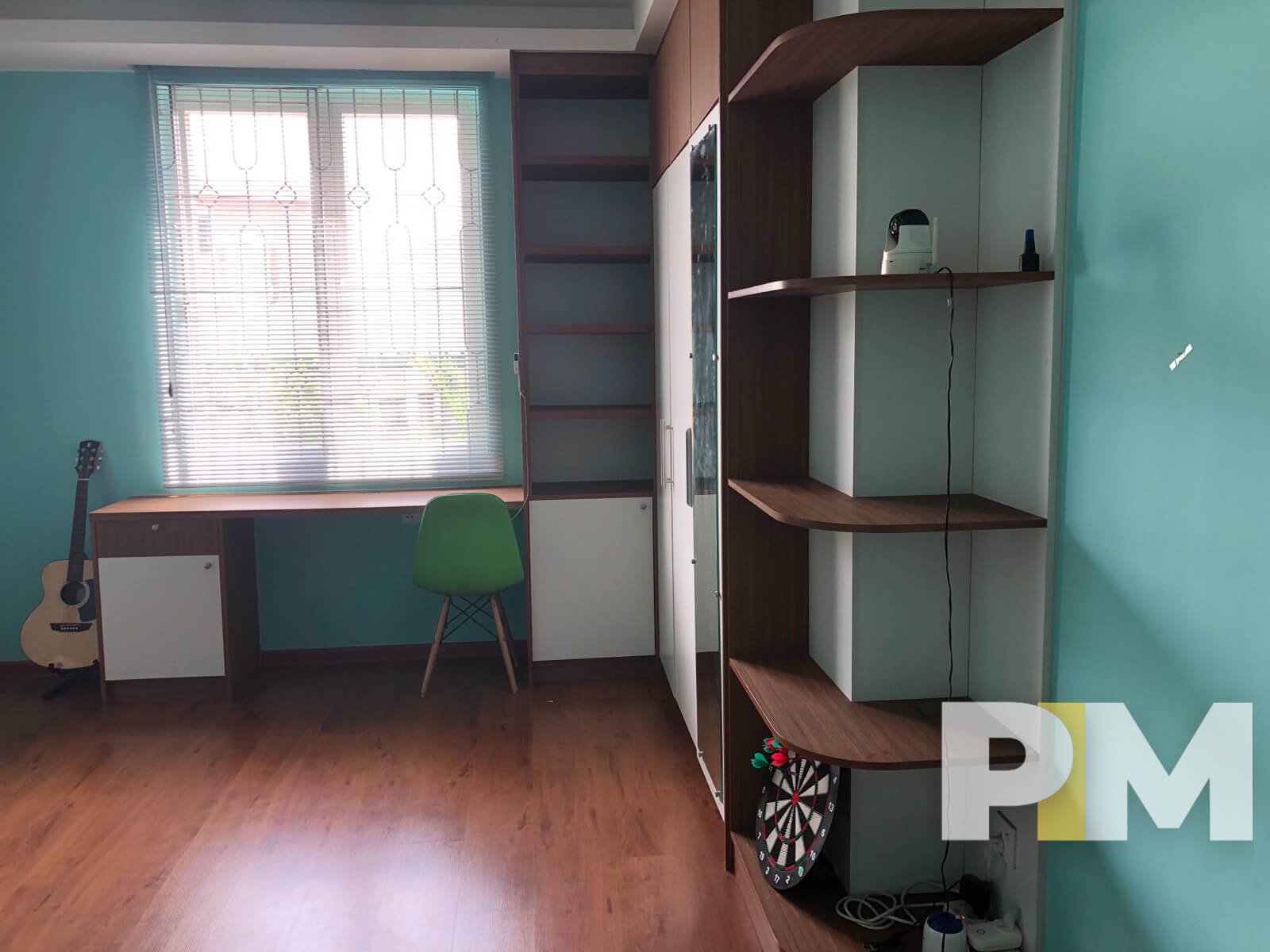 study room with shelf - Home Rental Yangon
