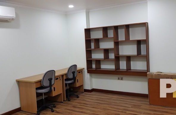 study room with shelf - properties in Yangon