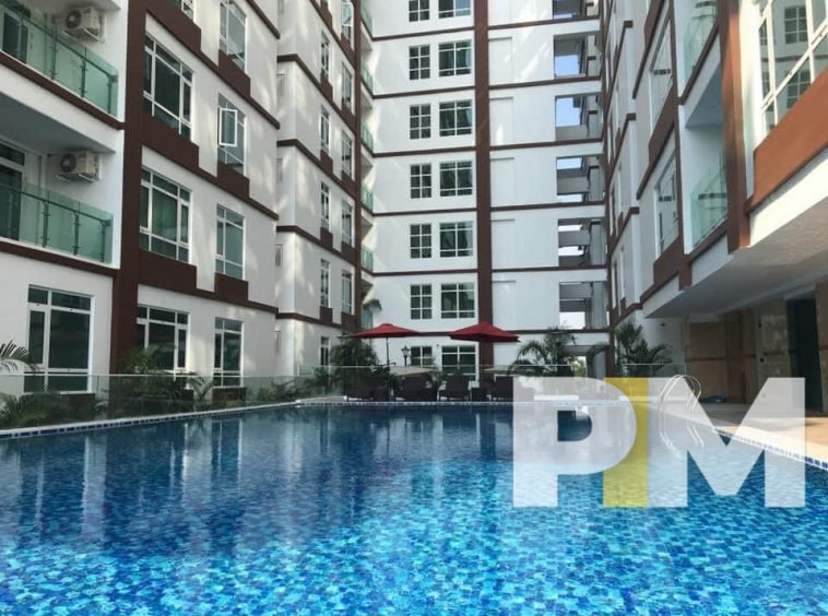 swimming pool - Condo for rent in Hlaing