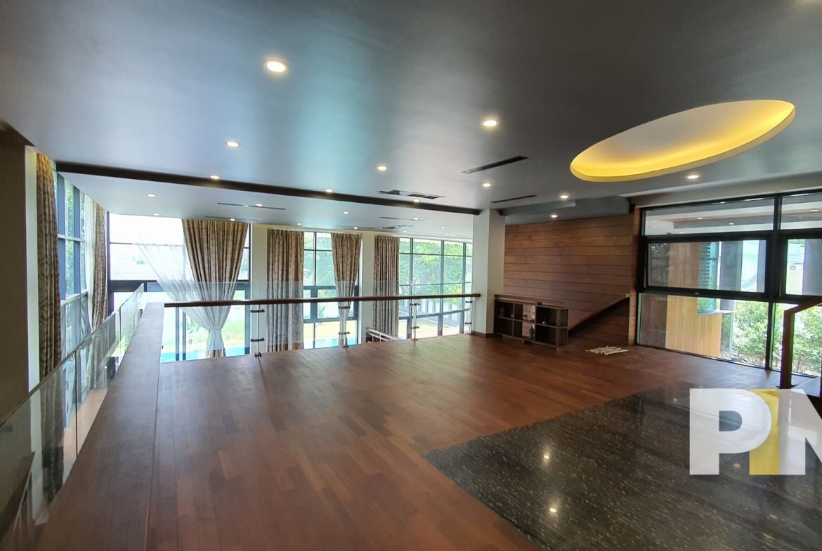 upstair landing with ceiling light - Yangon Property