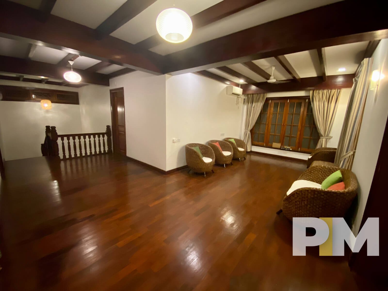 upstair landing with chairs - Rent in Yangon
