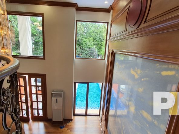 upstair with hanging light - Home Rental Yangon