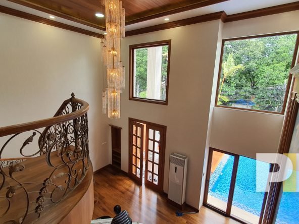upstair with hanging light - House for rent in Golden Valley