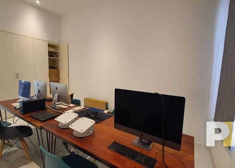 working space with table and chairs - Home Rental Yangon