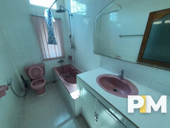 Bathroom with Bath tub - Property in Myanmar