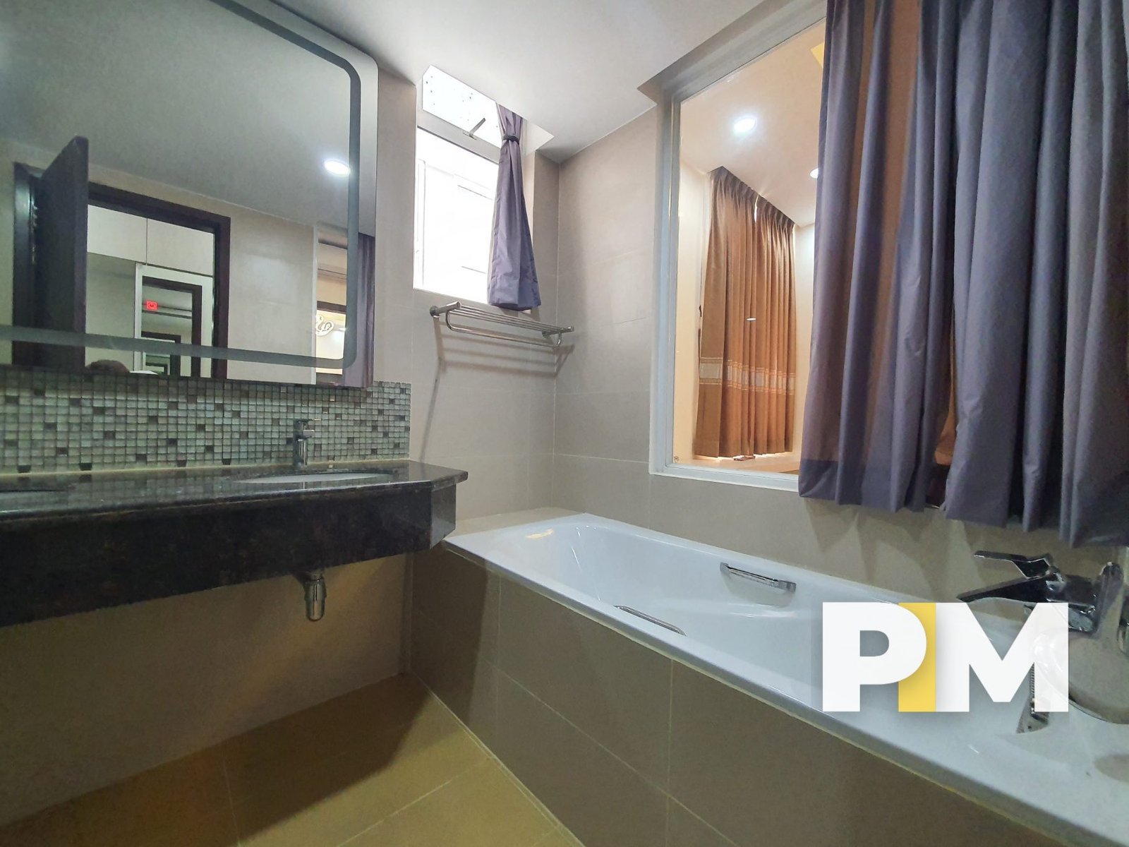 Bathroom with bath tub - Myanmar Real Estate