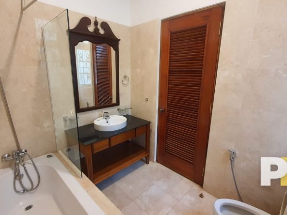 Bathroom with bath tub - Myanmar Real Estate