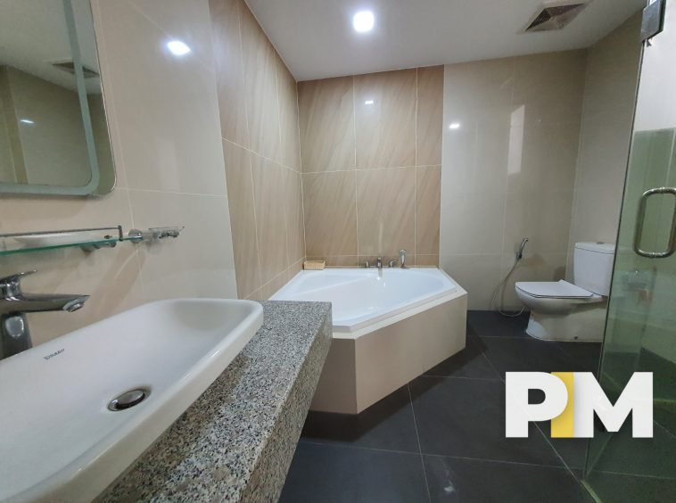 Bathroom with bath tub - Property in Yangon