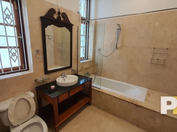 Bathroom with bathtub - Yangon Real Estate