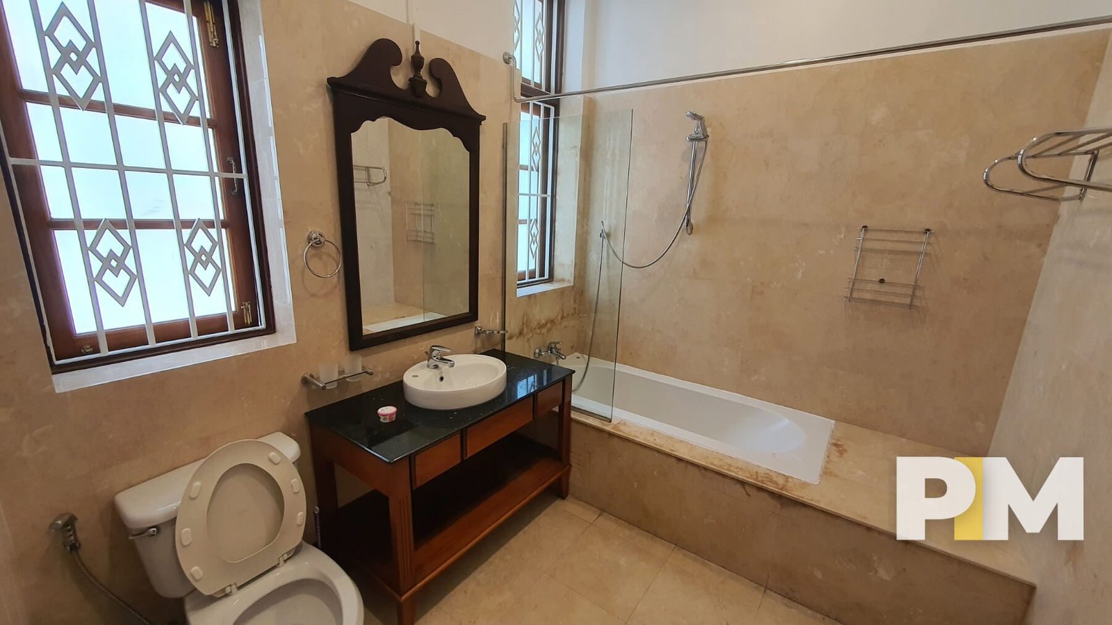 Bathroom with bathtub - Yangon Real Estate
