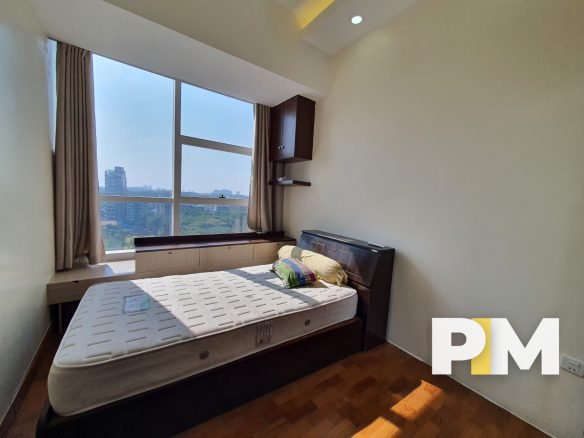 Bedroom with windows - Real Estate in Myanmar
