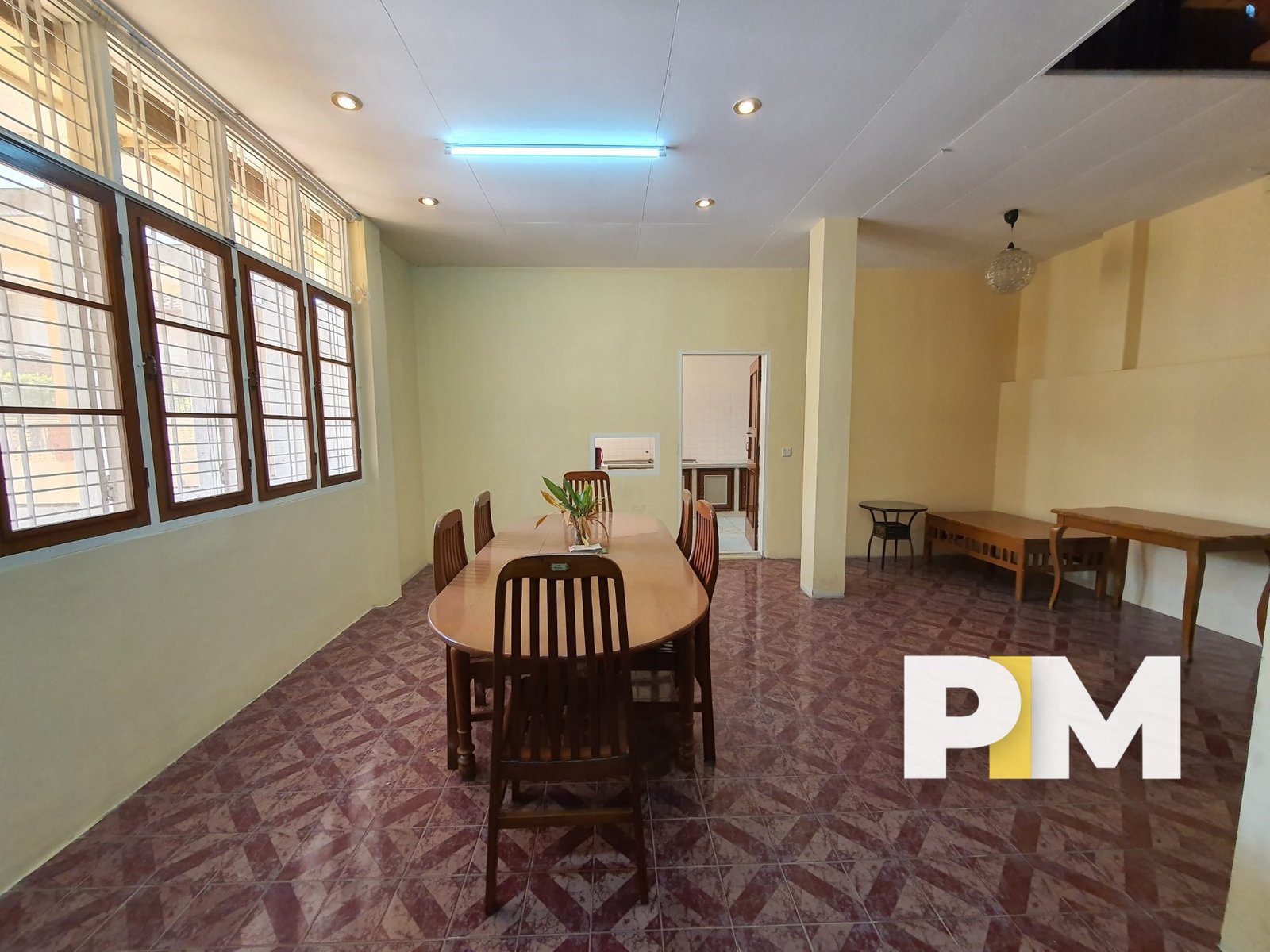 Dining room with table and chairs - Property in Myanmar