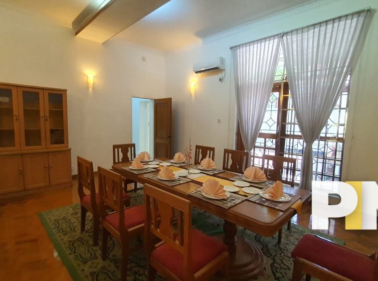 Dining room with table and chairs - Real Estate in Myanmar