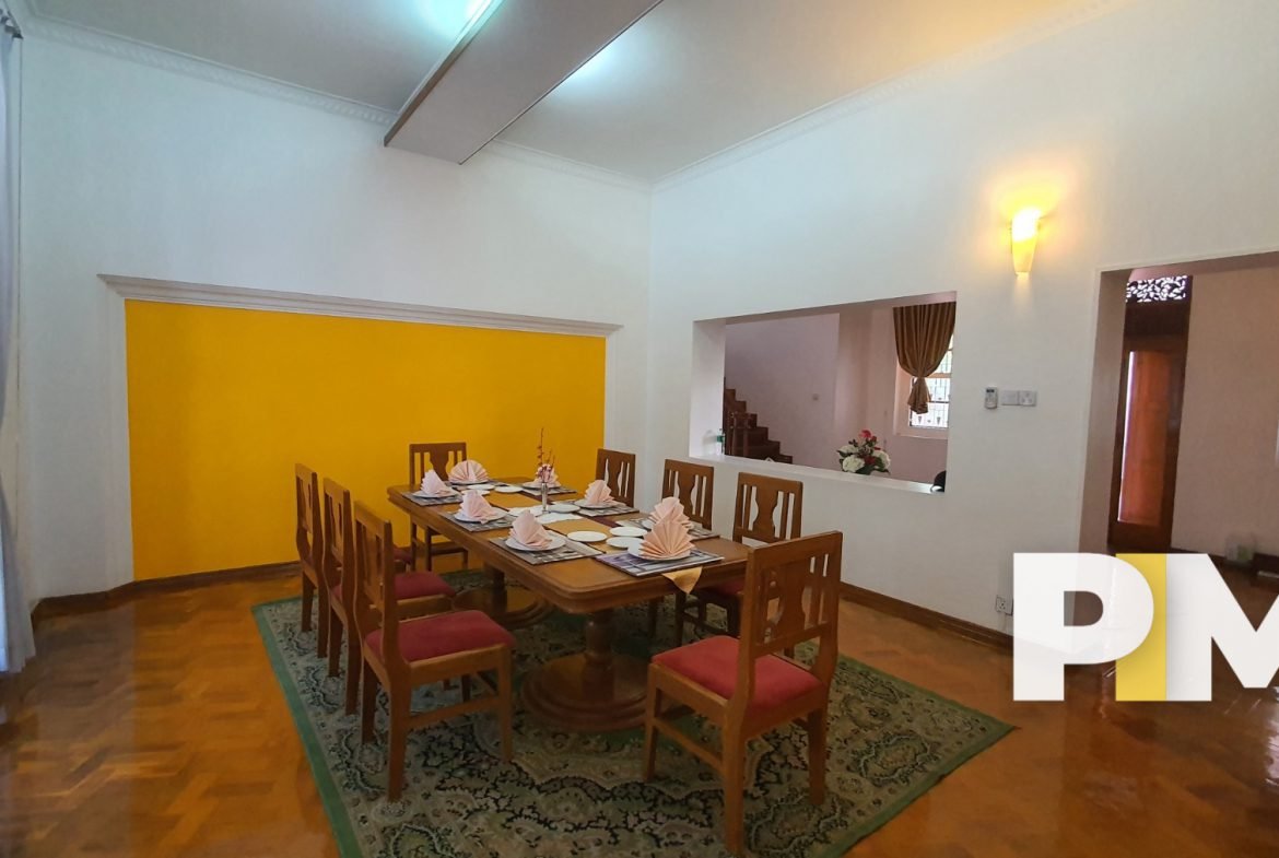 Dining room with table and chairs - Yangon Real Estate