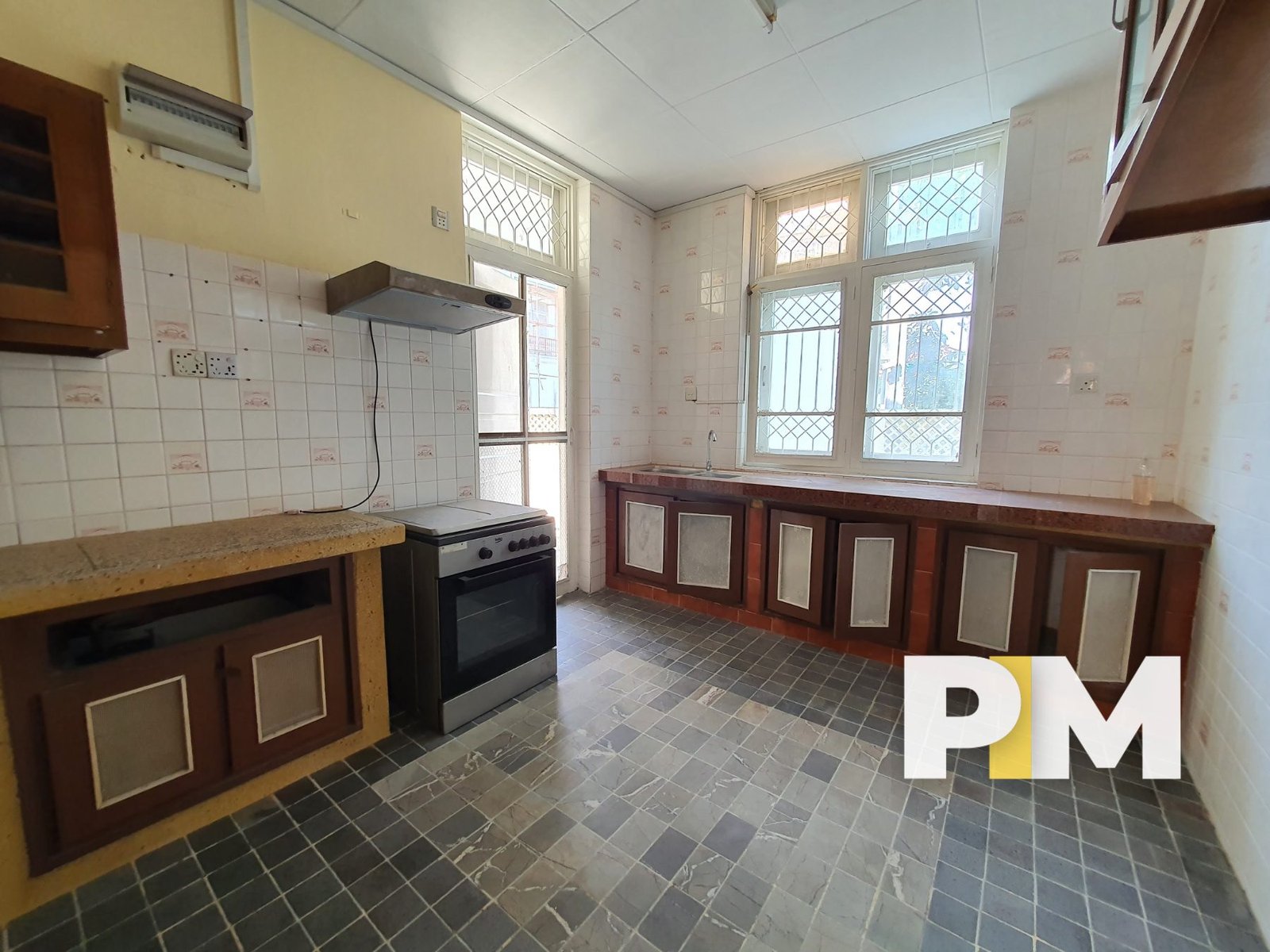 Kitchen room with microwave - Myanmar Real Estate