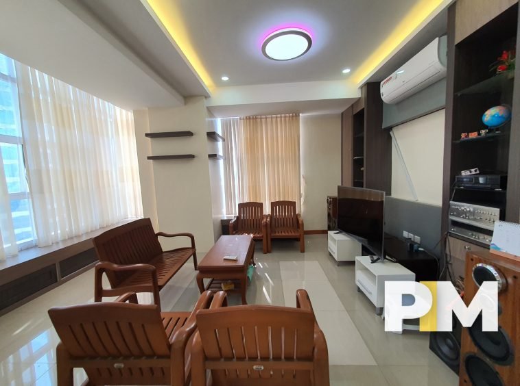 Living room with chairs - Property in Yangon