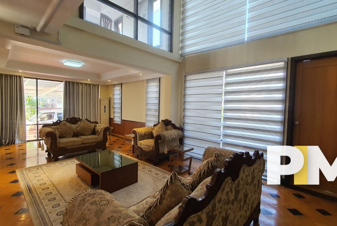 Living room with sofa set - Property in Myanmar