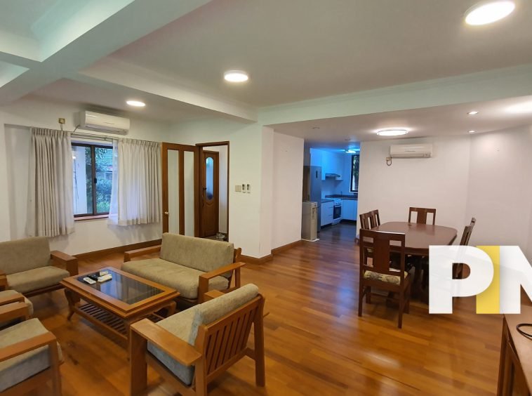 Living room with sofa set - Property in Yangon