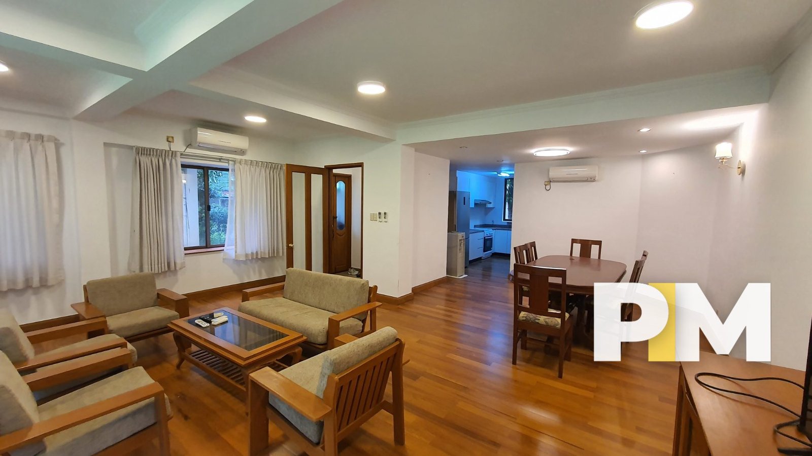 Living room with sofa set - Property in Yangon