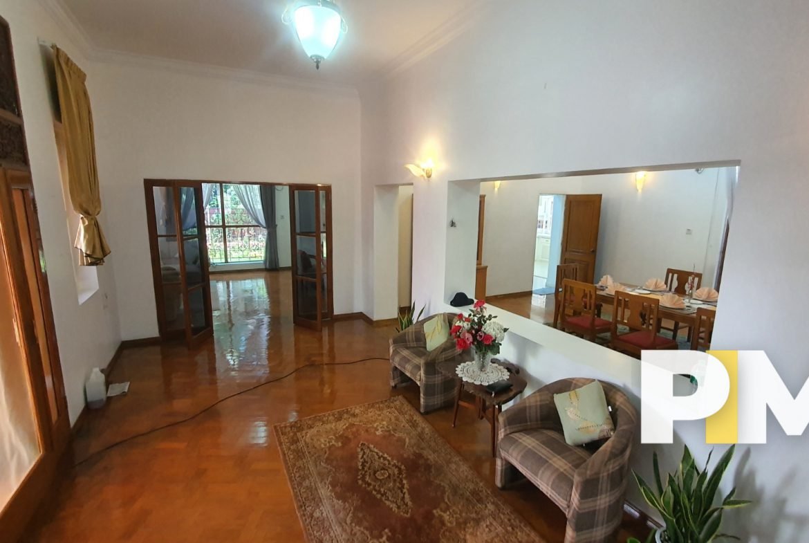 Living room with sofa set - Real Estate in Myanmar