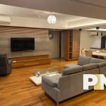 Living room with sofa set - Real Estate in Yangon