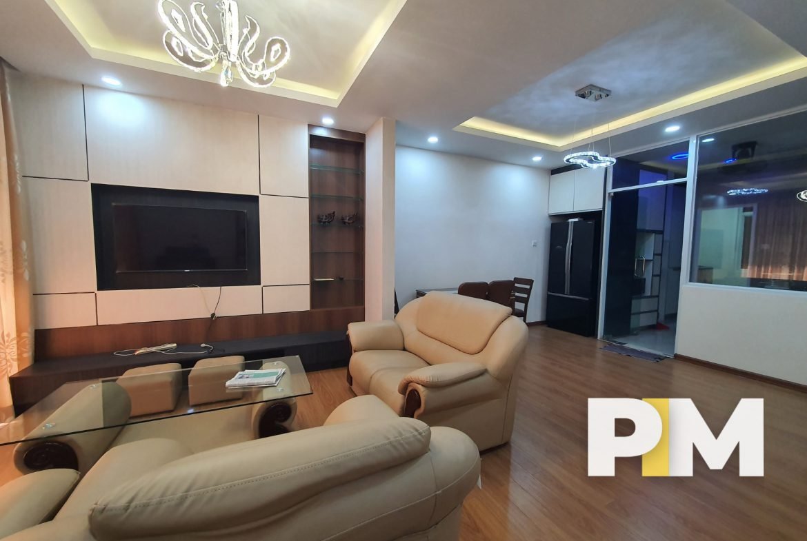 Living room with sofa set - Yangon Real Estate