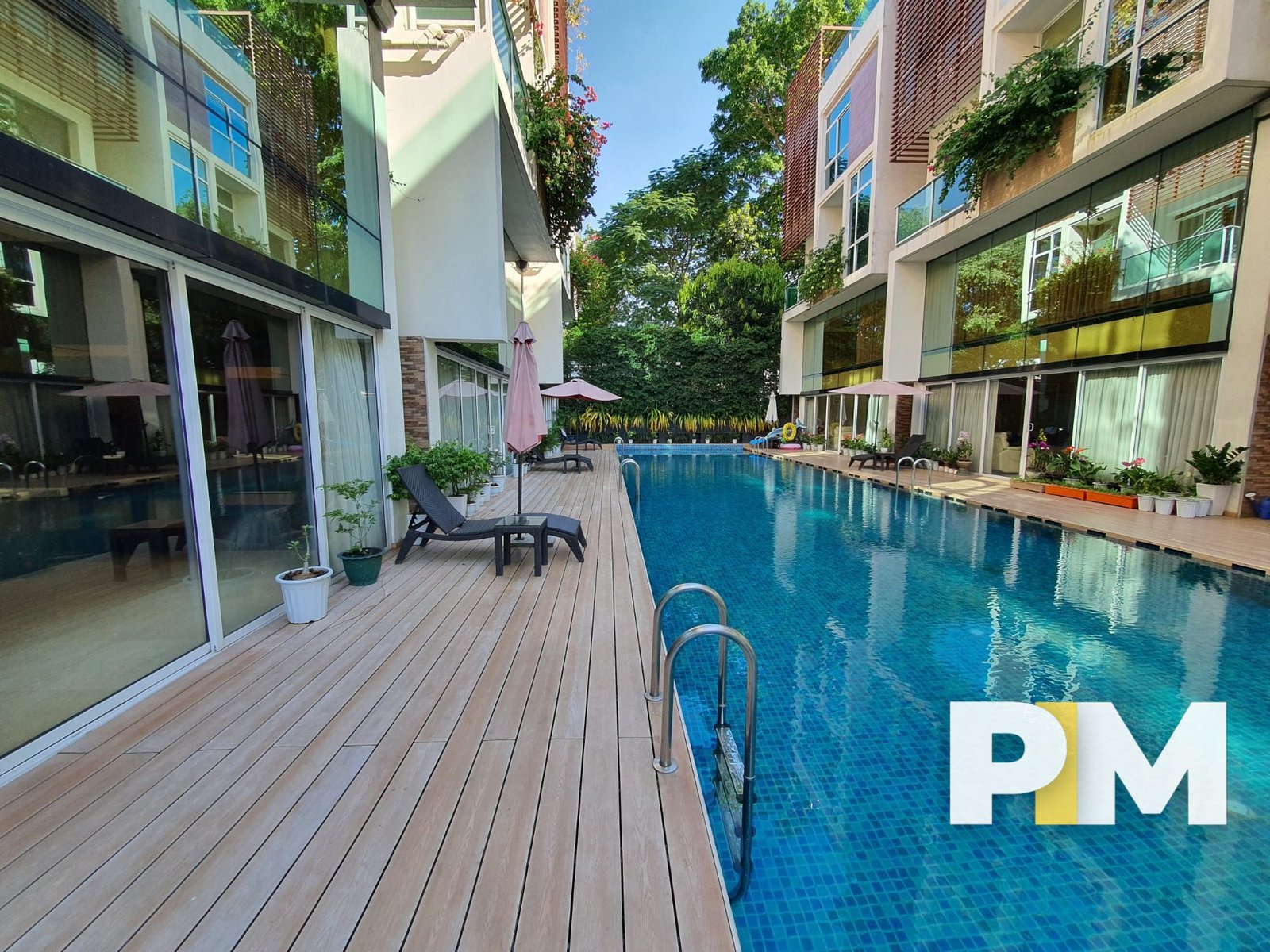Pool view - Real Estate in Yangon