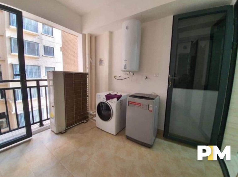 Washing machinie room with natural light-Yangon Real Estate