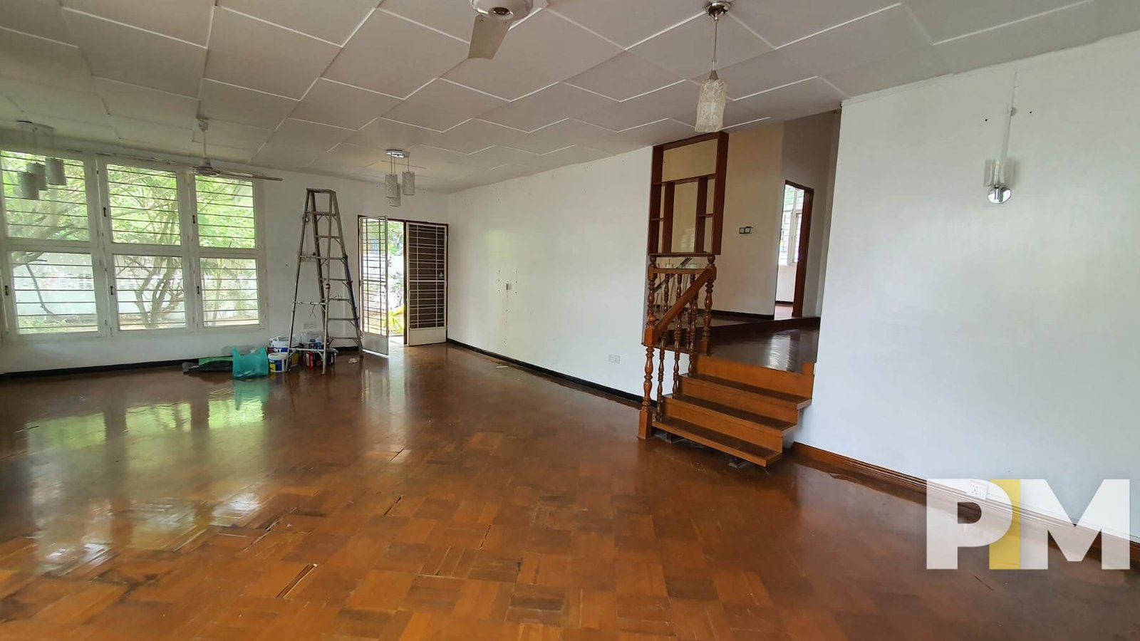 downstair landing with air conditioner - property in Yangon
