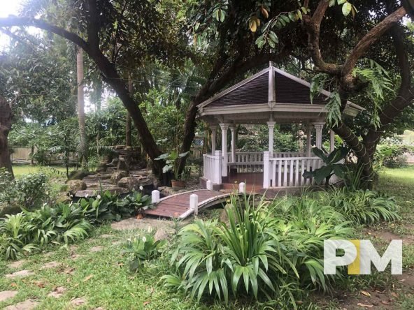 garden with gazebo - Myanmar Real Estate