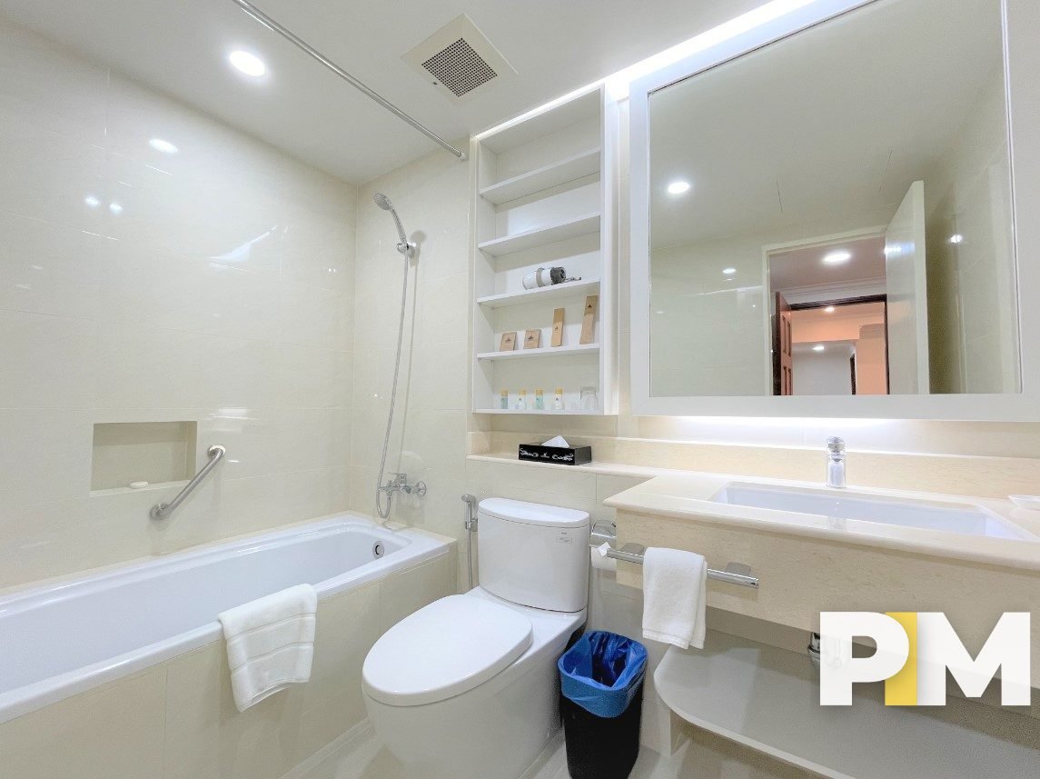 sakura residence bathroom - myanmar real estate