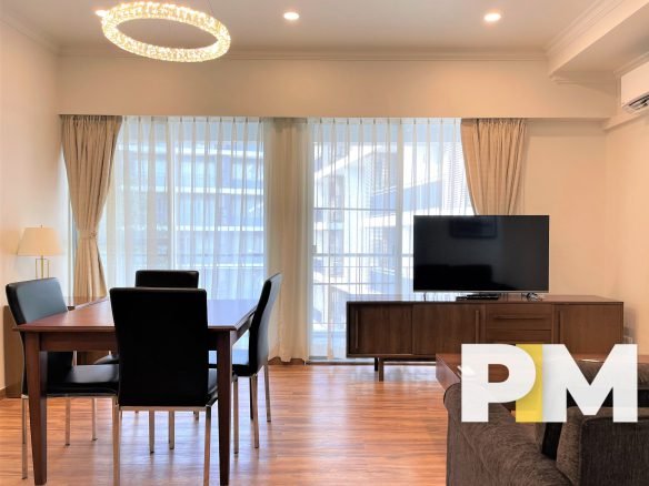 sakura residence living room - myanmar real estate