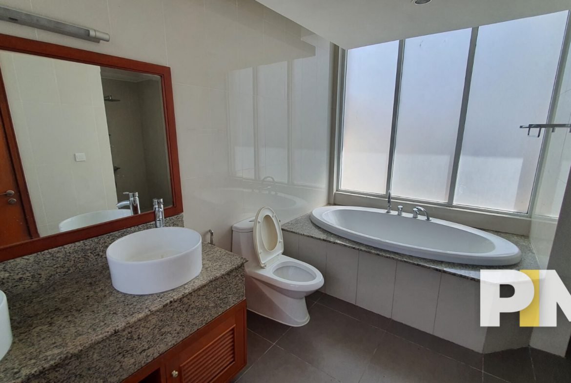 Bathroom with bath tub - Property in Myanmar