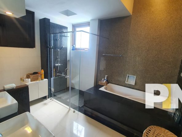 Bathroom with bath tub - Property in Myanmar