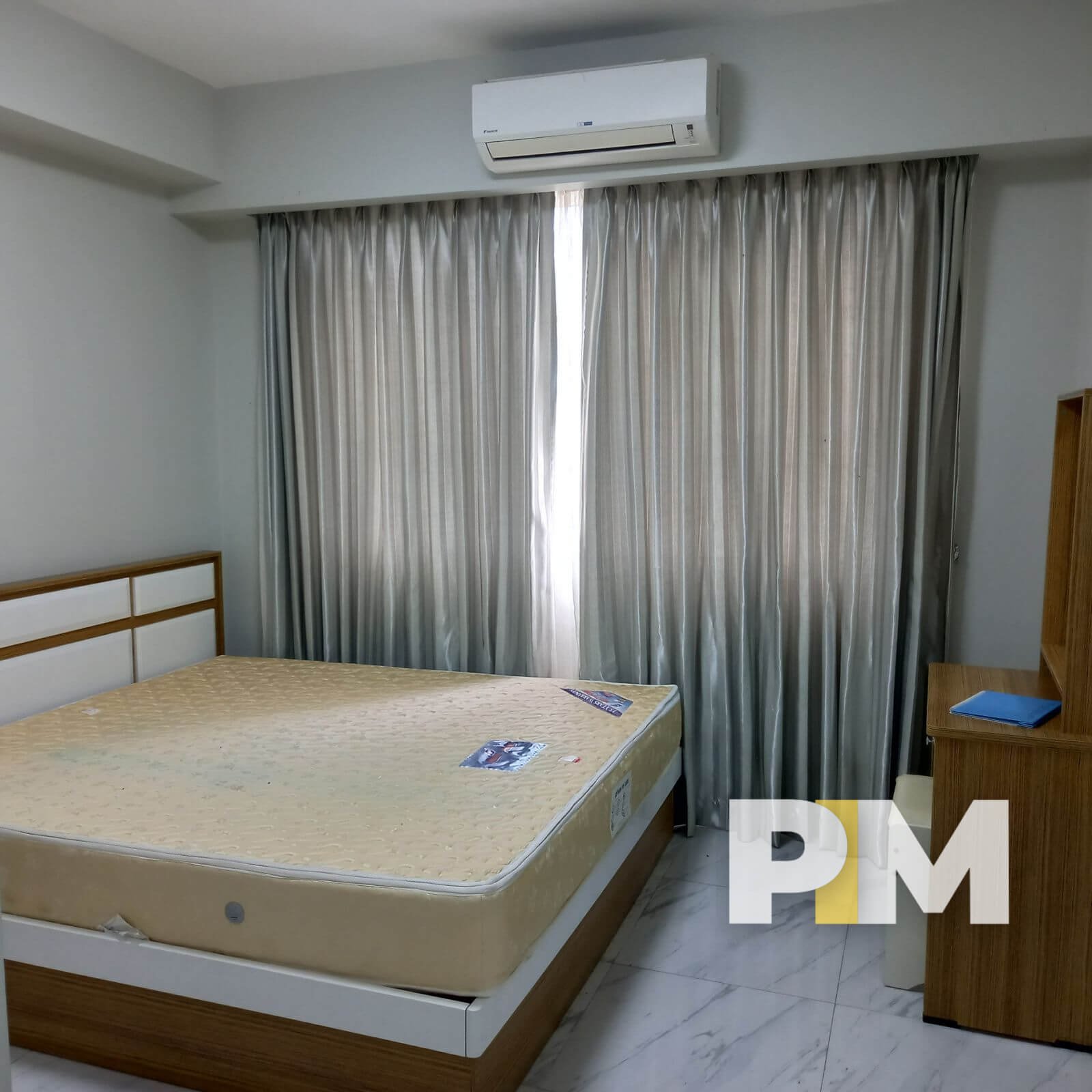 Bedroom with air-conditioner - Yangon Real Estate