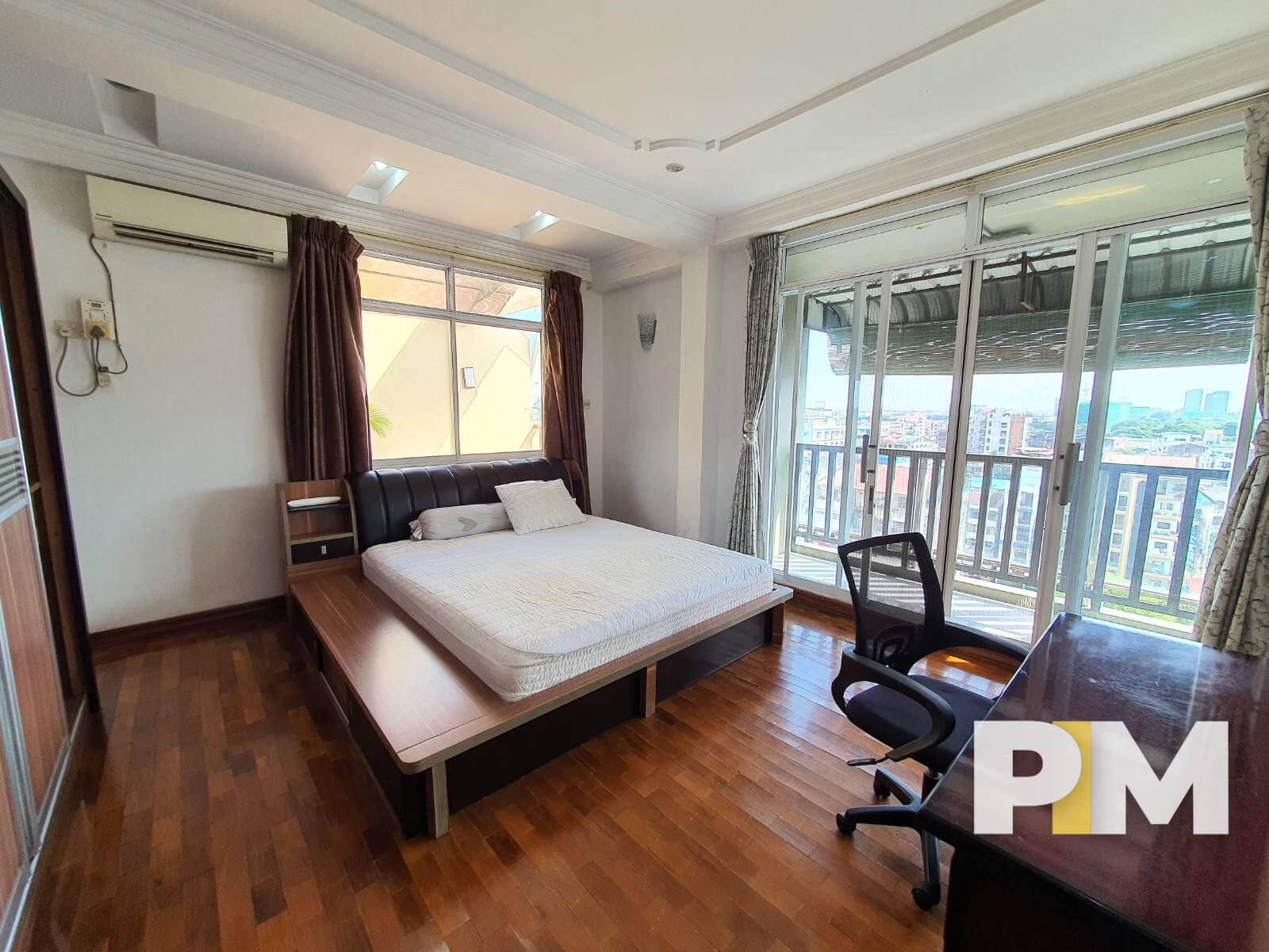 Bedroom with balcony - Myanmar Real Estate