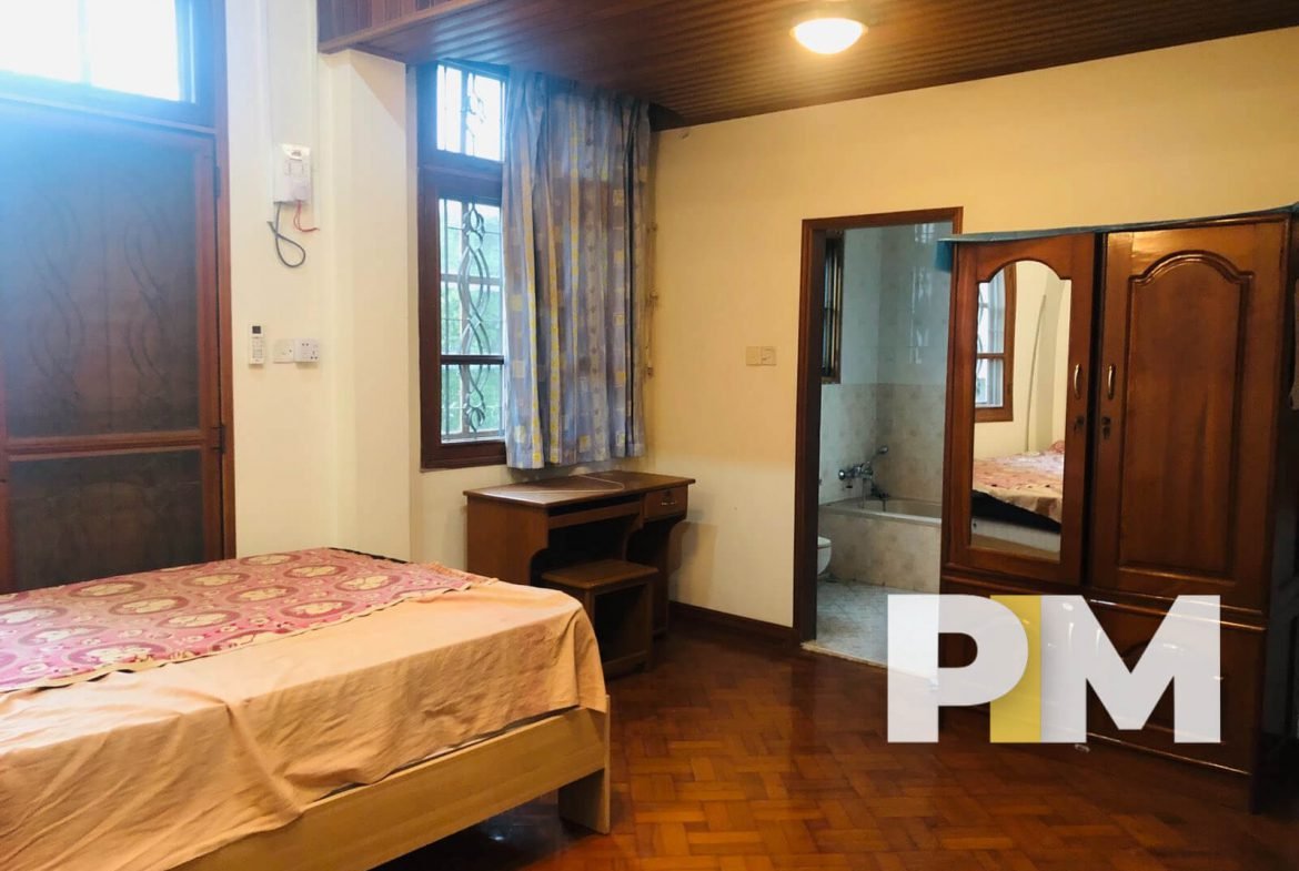 Bedroom with toilet - Myanmar Real Estate