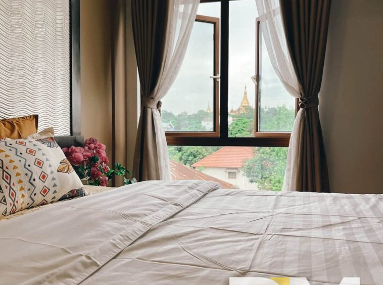 Bedroom with window - Myanmar Real Estate