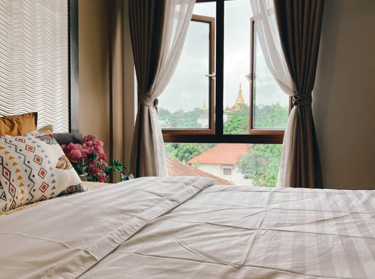 Bedroom with window - Real Estate in Myanmar