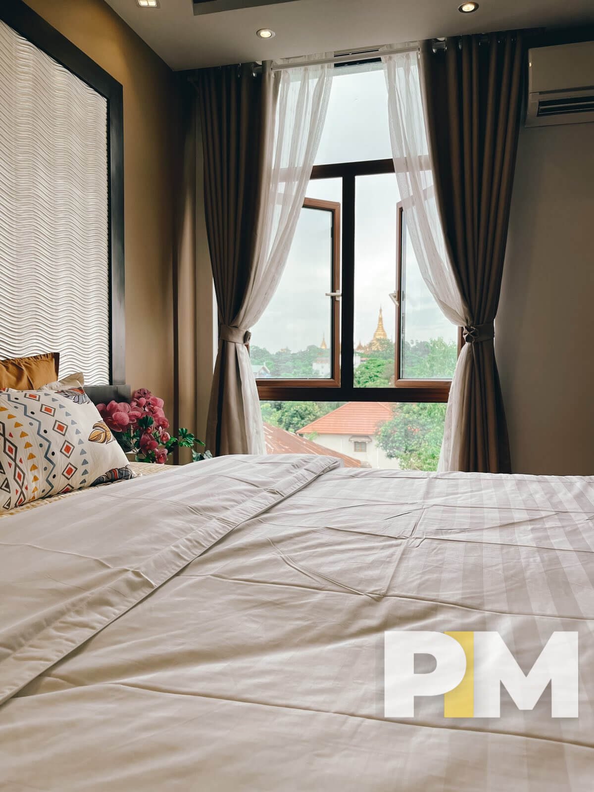 Bedroom with window - Real Estate in Myanmar