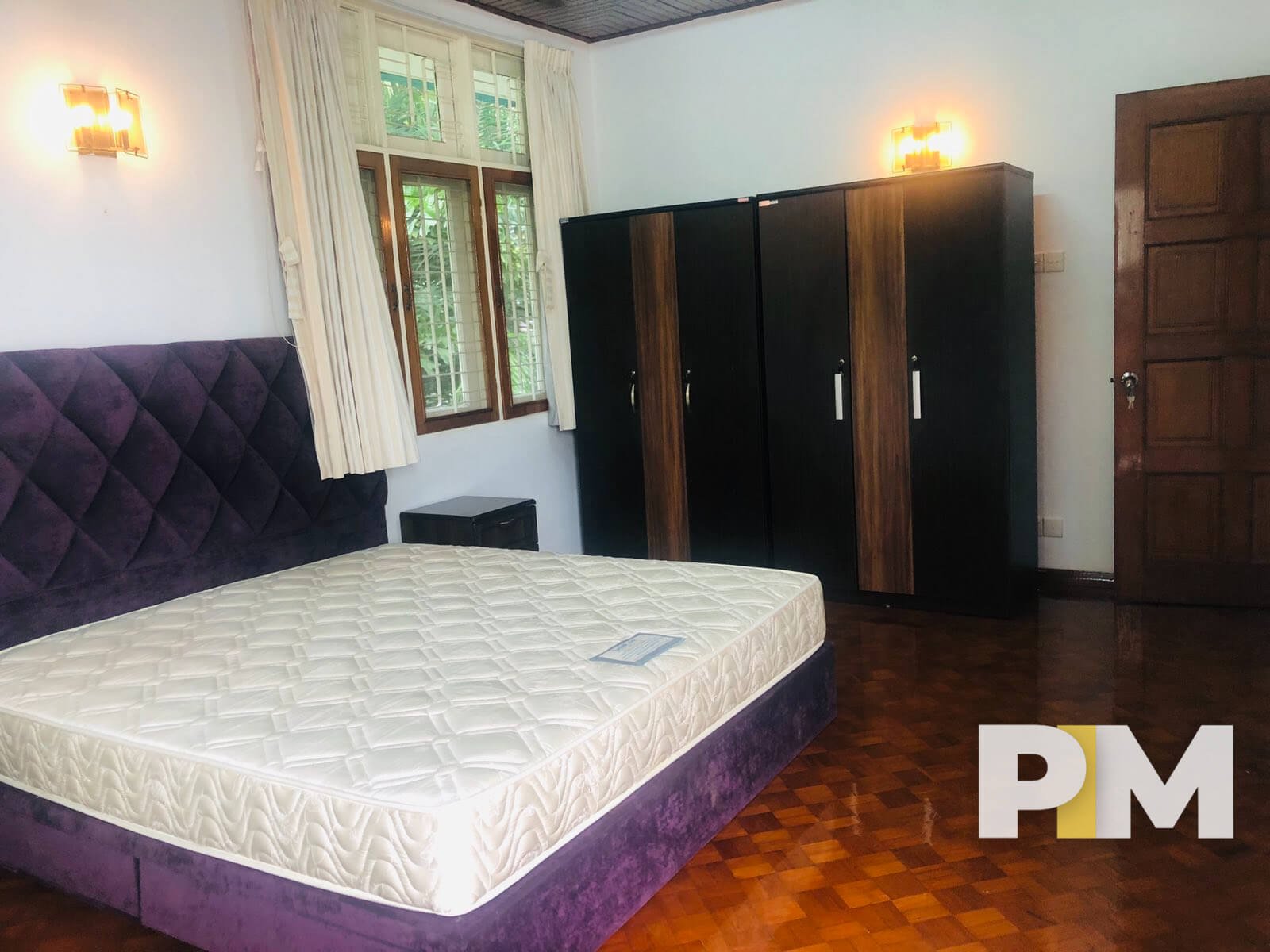 Bedroom with wordorbe - Real Estate in Yangon