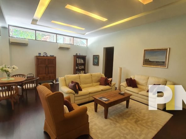 Living room with sofa set - Yangon Real Estate