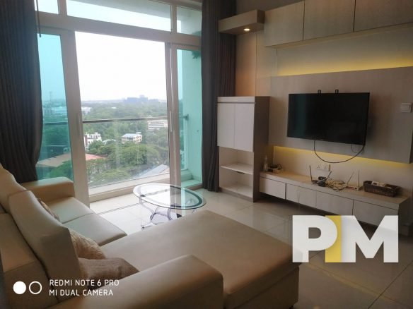 Living room view - Yangon Real Estate