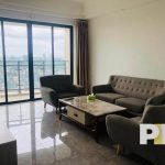 Living room with sofa set - Porperty in Myanmar